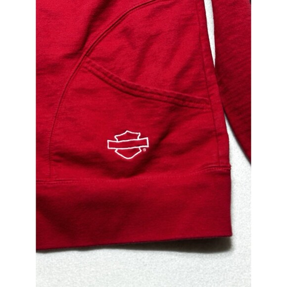 HARLEY DAVIDSON Toys For Big Boys Full Zip Red Sweatshirt Moncton NB Canada READ - Picture 8 of 13